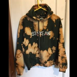 Stay Sane Bleach Dye Hoodie